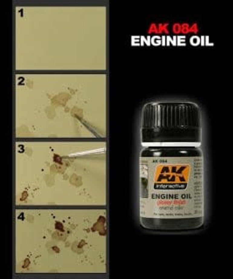 AK Interactive AK084 Weathering Effects Engine Oil Glossy Finish  35ml
