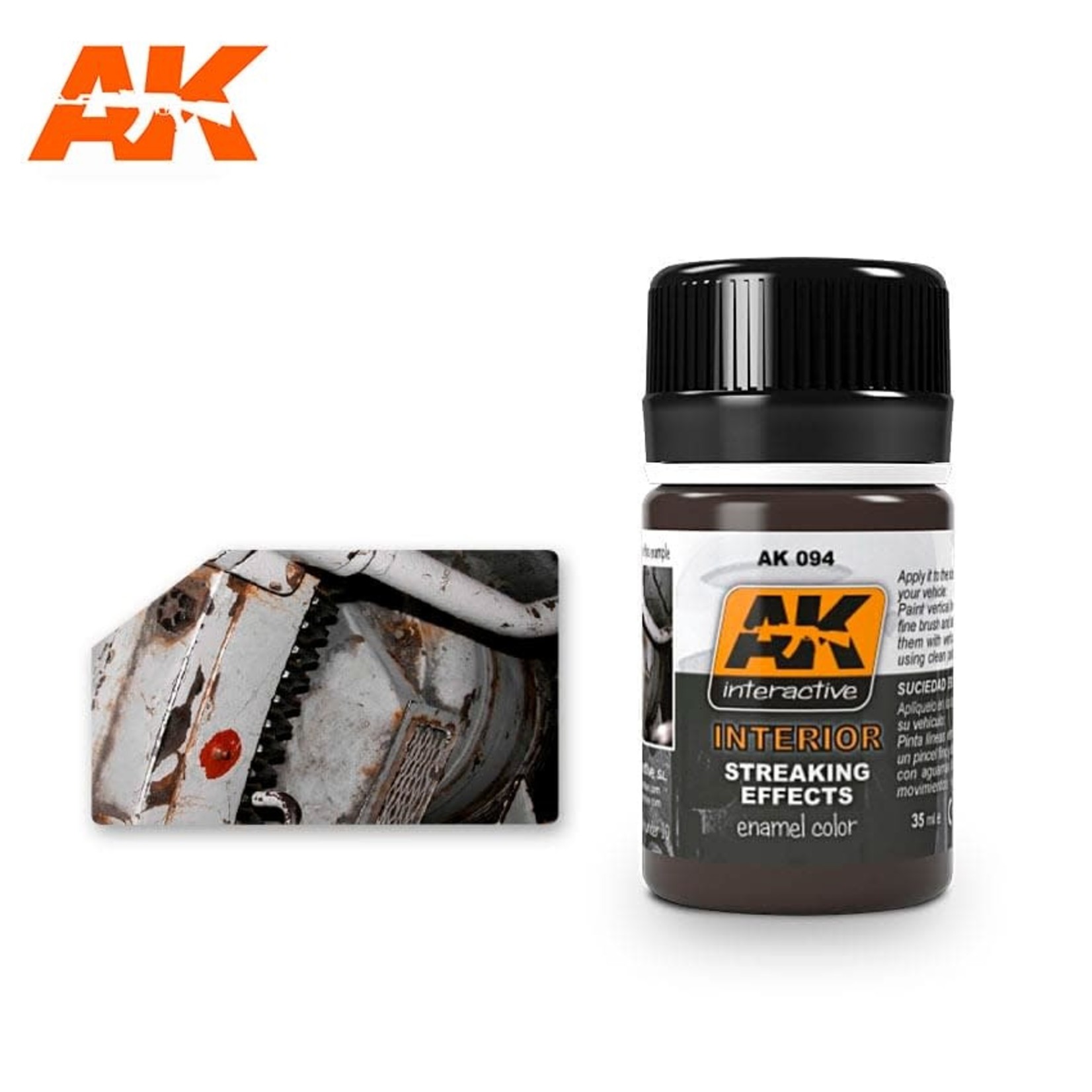 AK Interactive AK094 Weathering Effects Interior Streaking Grime 35ml