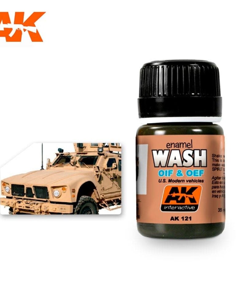 AK Interactive AK121 Weathering Effects Wash OIF & OEF US Modern Vehicles 35ml