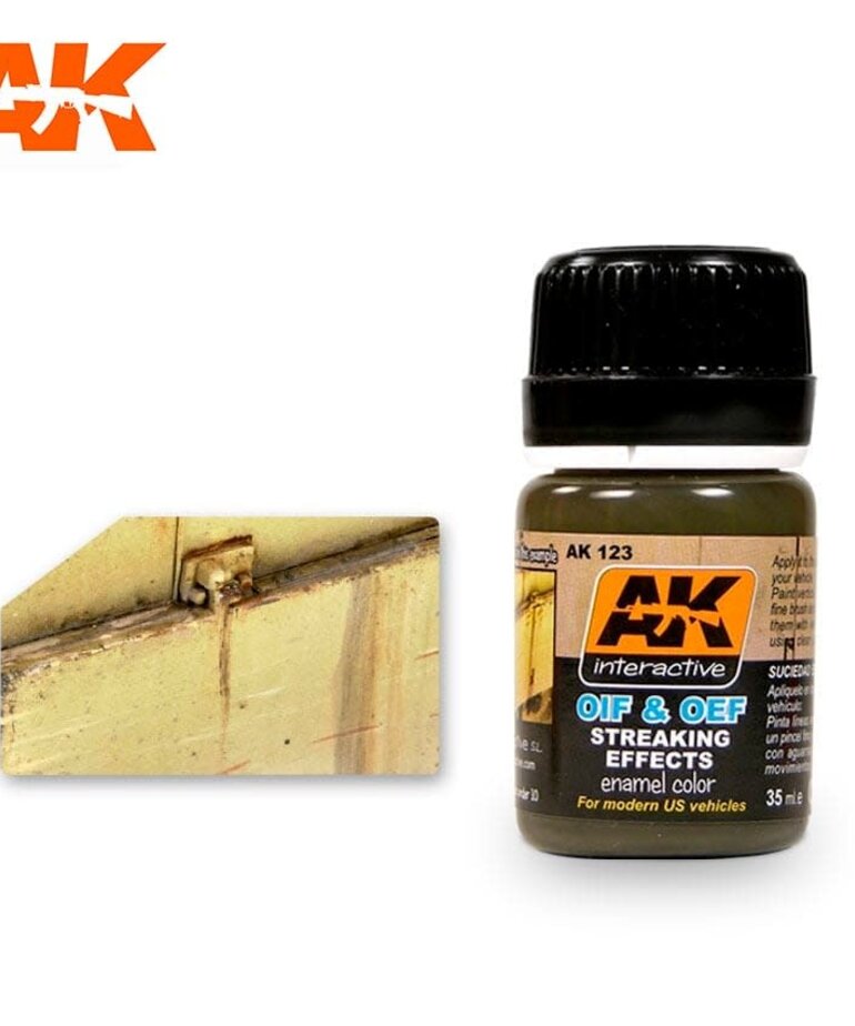AK Interactive AK123 Weathering Effects OIF & OEF Streaking Effects 35ml