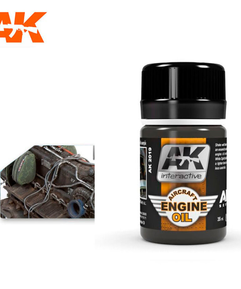 AK Interactive AK2019 Weathering Effects Aircraft Engine Oil 35ml