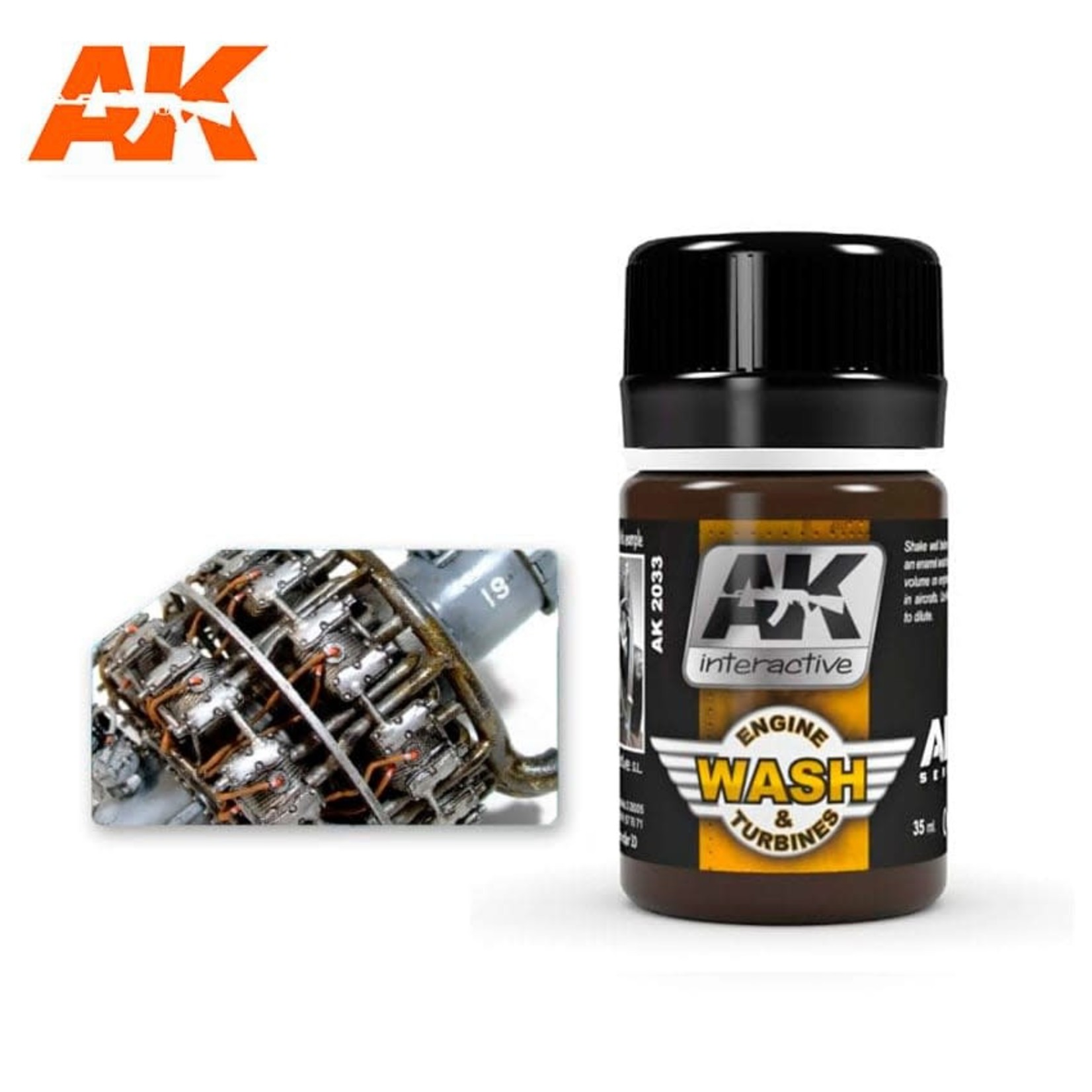 AK Interactive AK2033 Weathering Effects Wash Engine & Turbines 35ml