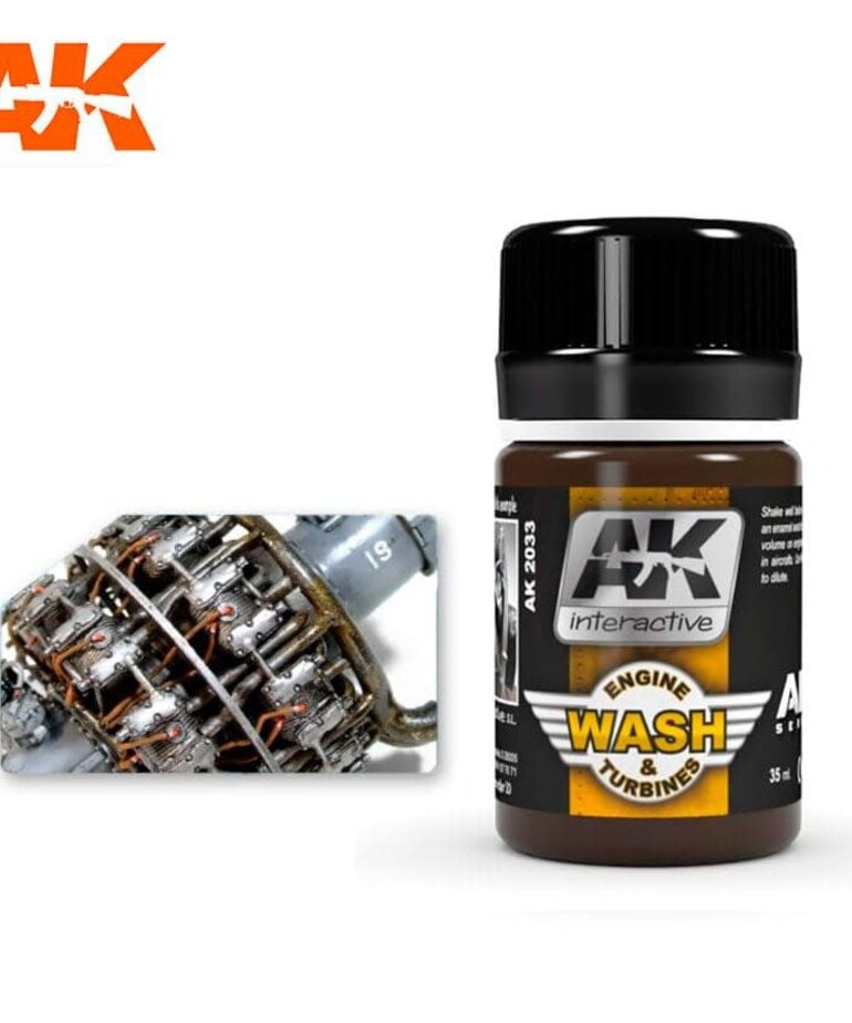 AK Interactive AK2033 Weathering Effects Wash Engine & Turbines 35ml