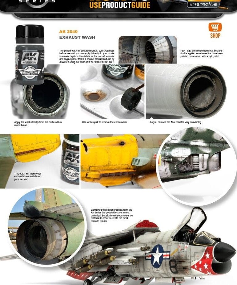 AK Interactive AK2040 Weathering Effects Wash for Exhaust 35ml