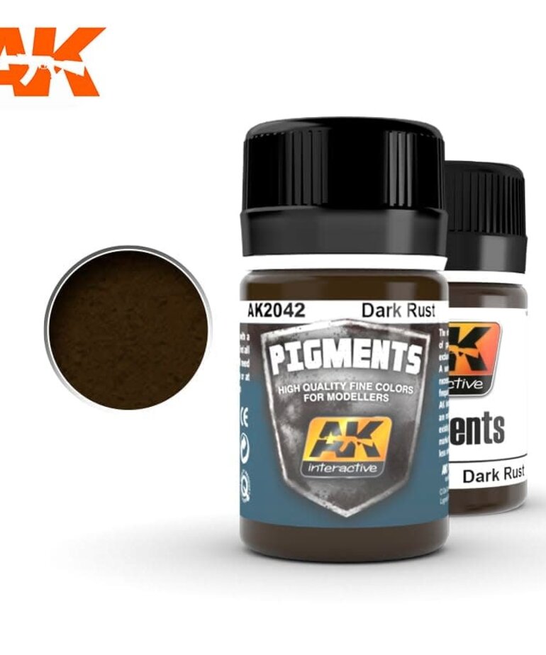 AK Interactive AK2042 Pigments Dark Rust 35ml