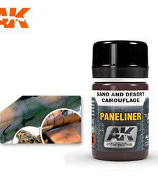 AK Interactive AK2073 Weathering Effects Paneliner for Sand & Desert Camouflage 35ml