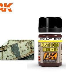 AK Interactive AK4063 Weathering Effects Brown Earth Deposit 35ml