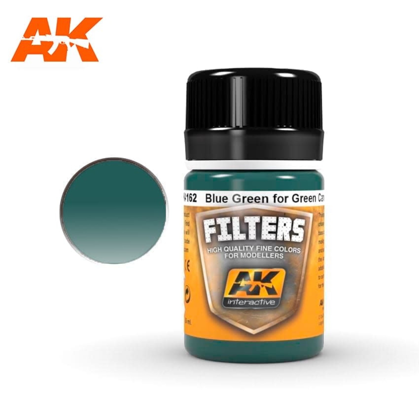 AK Interactive AK4162 Weathering Effects Filter Blue Green for Green Camouflage 35ml