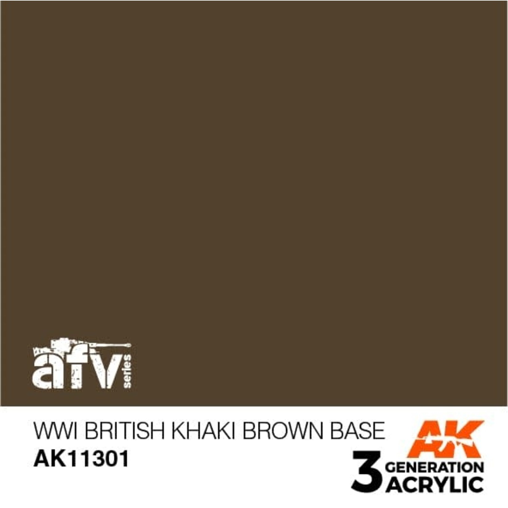 AK Interactive AK11301 3G AFV WWI British Khaki Brown Base 17ml