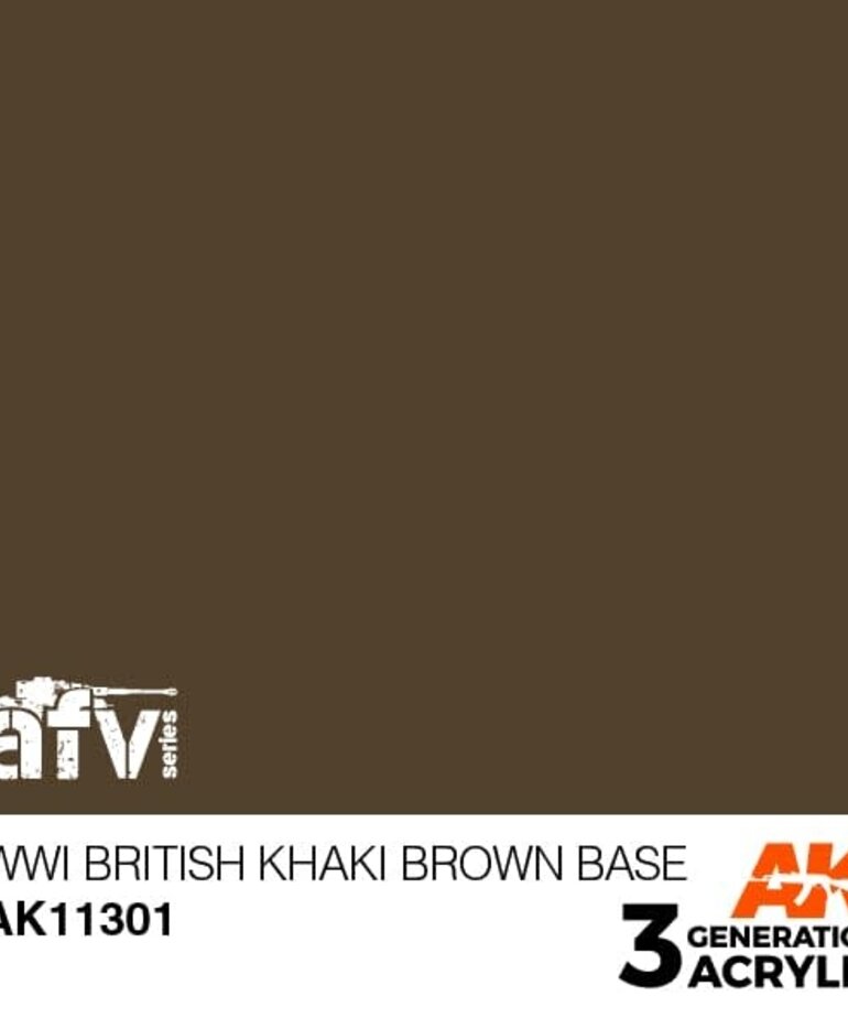 AK Interactive AK11301 3G AFV WWI British Khaki Brown Base 17ml