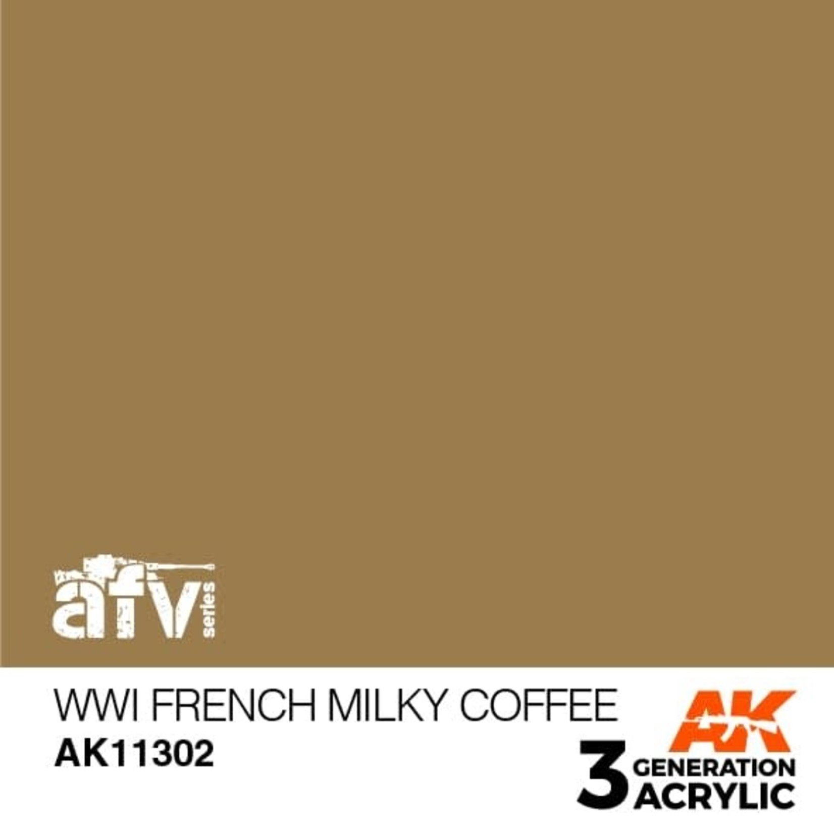 AK Interactive AK11302 3G AFV WWI French Milky Coffee 17ml