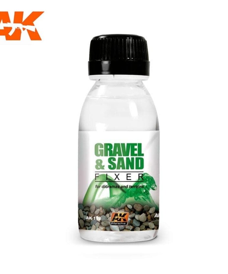 AK Interactive AK118 Auxiliary Gravel & Sand Fixer 100ml