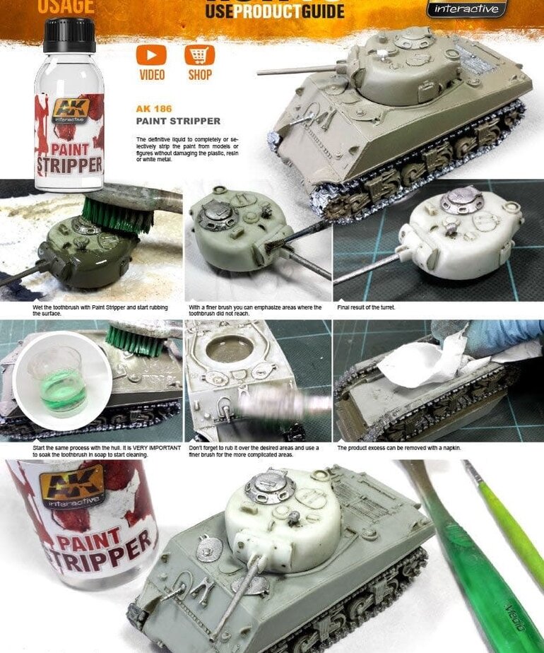 AK Interactive AK186 Auxiliary Paint Stripper 100ml