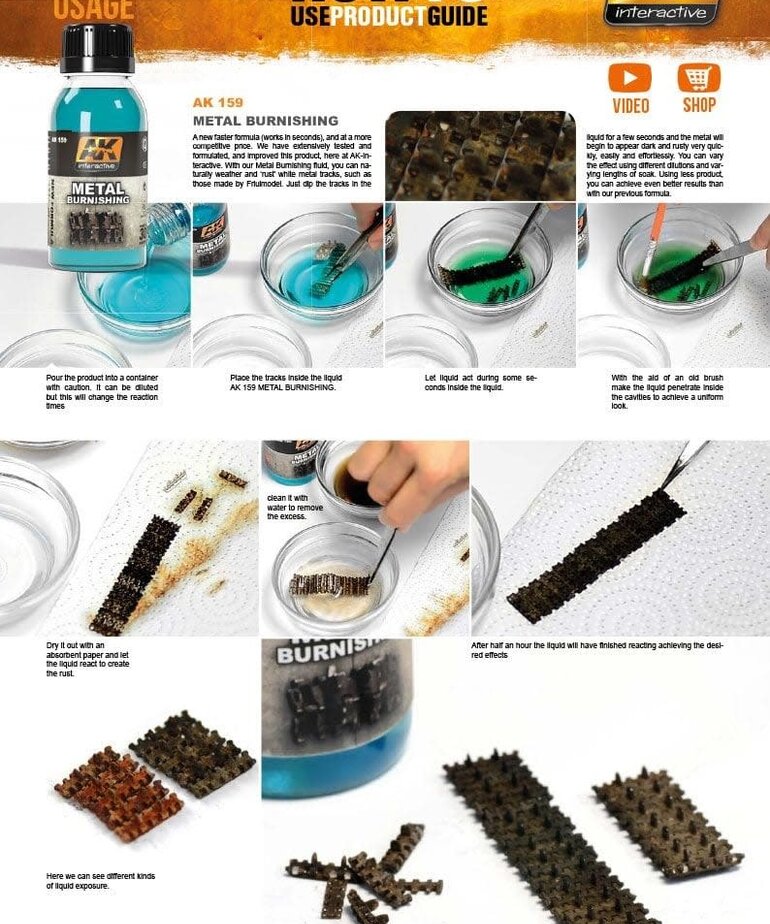 AK Interactive AK159 Auxiliary Metal Burnishing 100ml