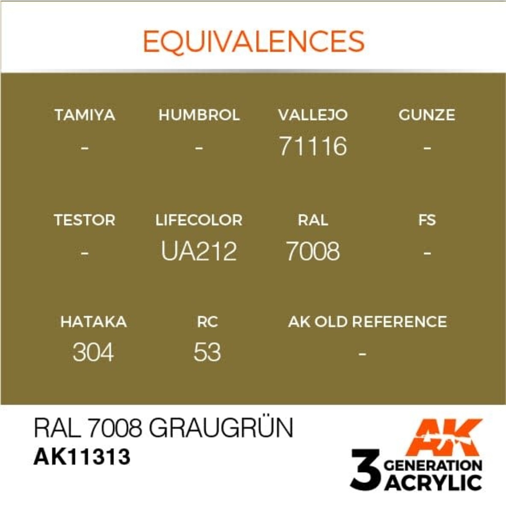 AK Interactive AK11313 3G AFV RAL 7008 Graugrün 17ml