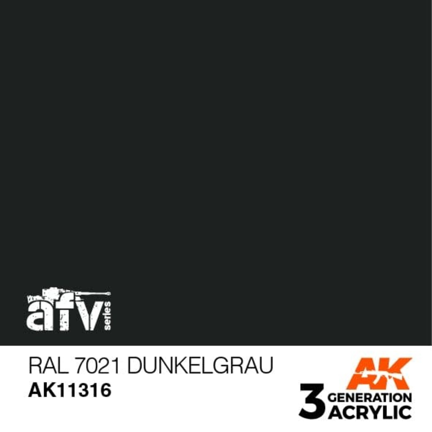 AK Interactive AK11316 3G AFV RAL 7021 Dunkelgrau 17ml