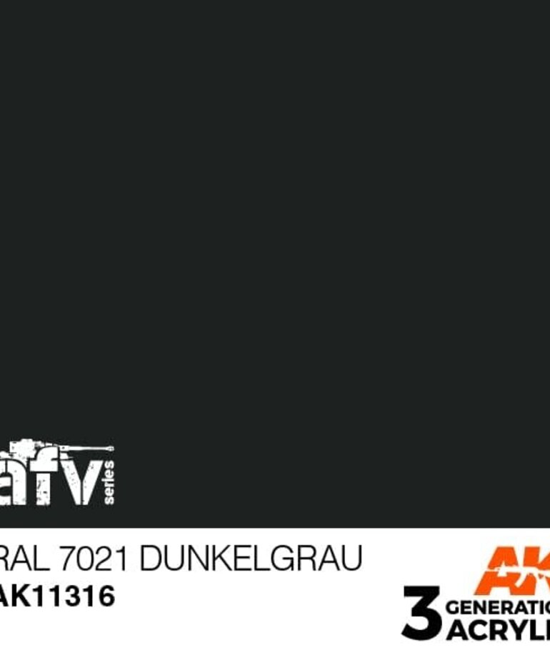 AK Interactive AK11316 3G AFV RAL 7021 Dunkelgrau 17ml