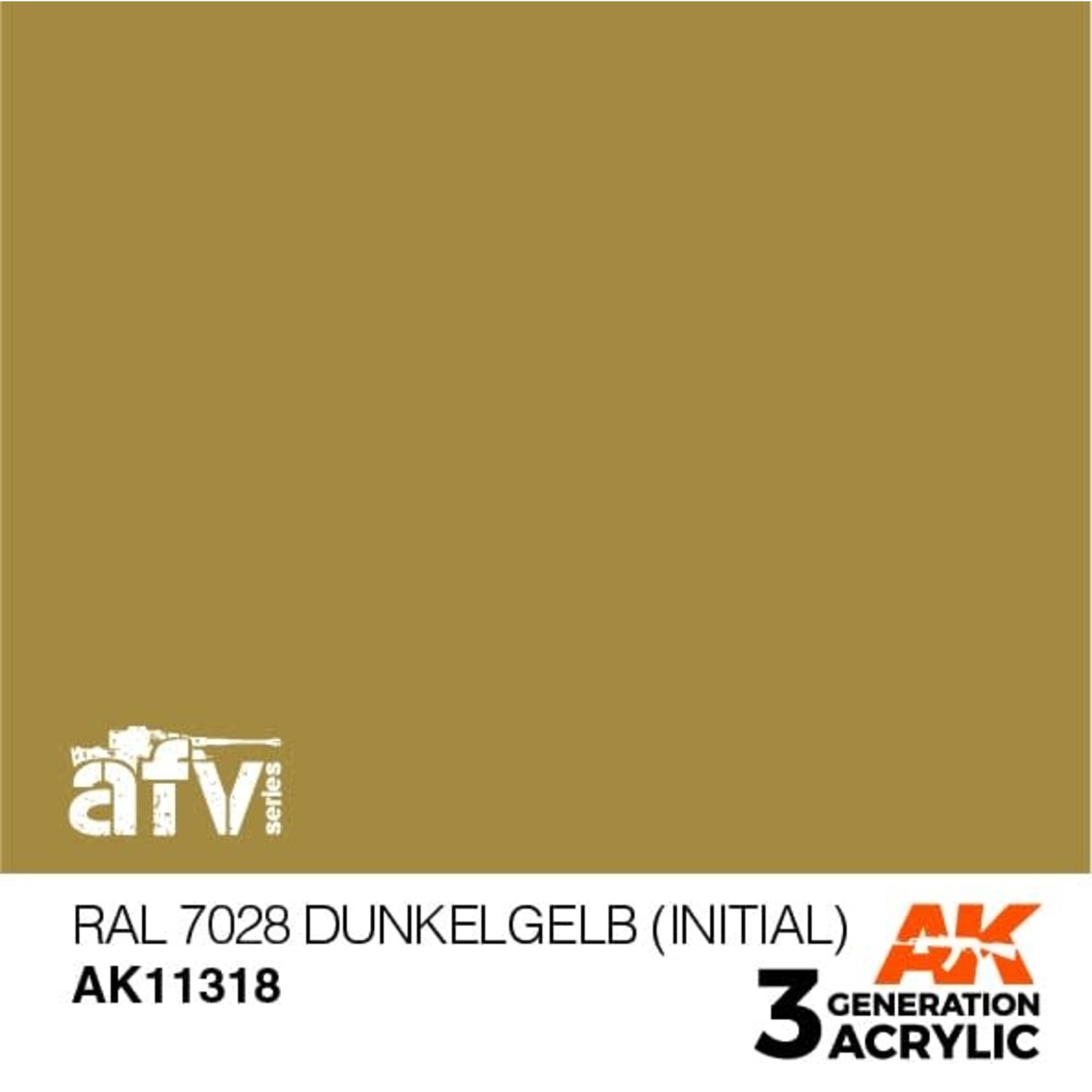 AK Interactive AK11318 3G AFV RAL 7028 Dunkelgelb (Initial) 17ml