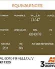 AK Interactive AK11323 3G AFV RAL 6040 F9 Helloliv 17ml
