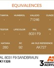 AK Interactive AK11326 3G AFV RAL 8031 F9 Sandbraun 17ml