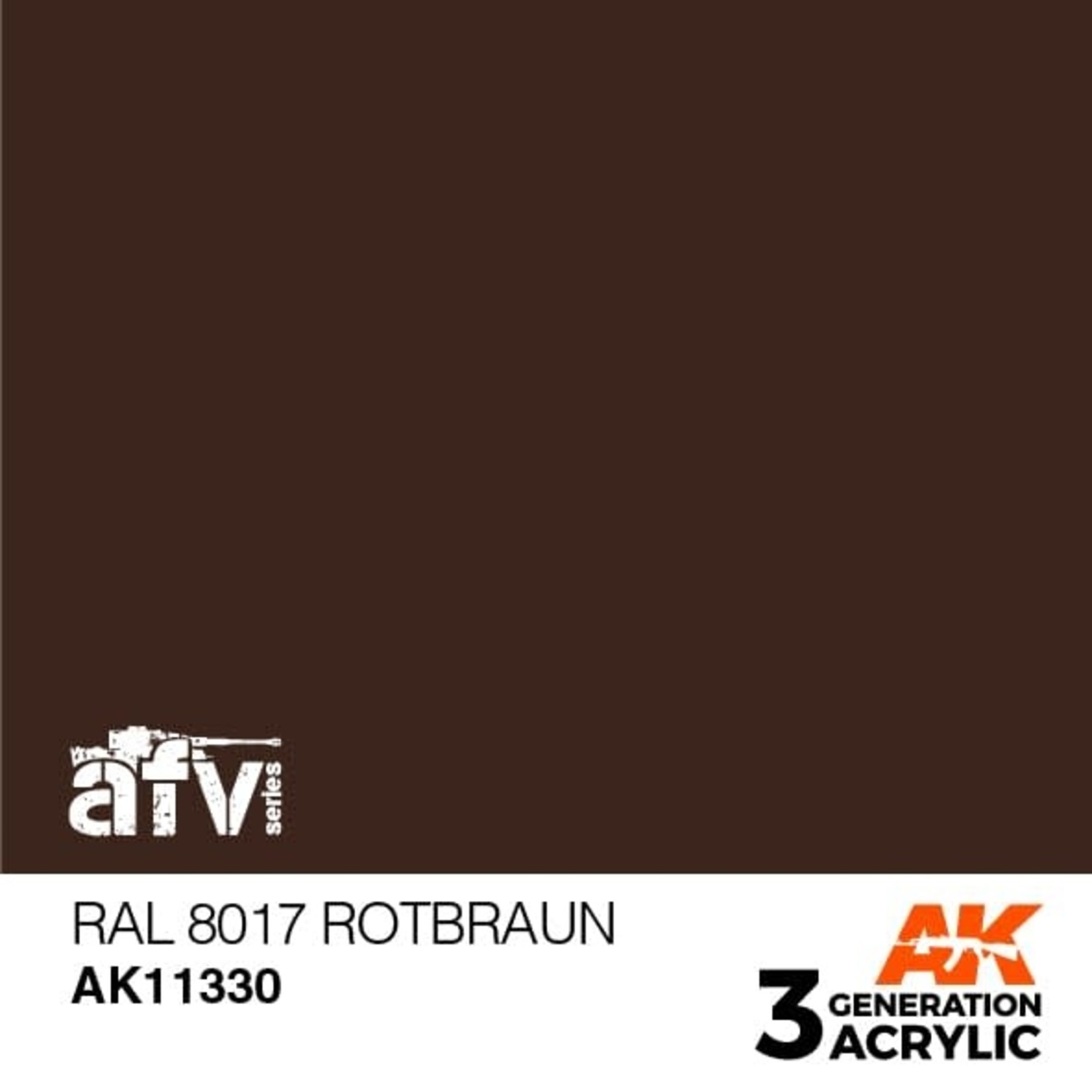 AK Interactive AK11330 3G AFV RAL 8017 Rotbraun 17ml