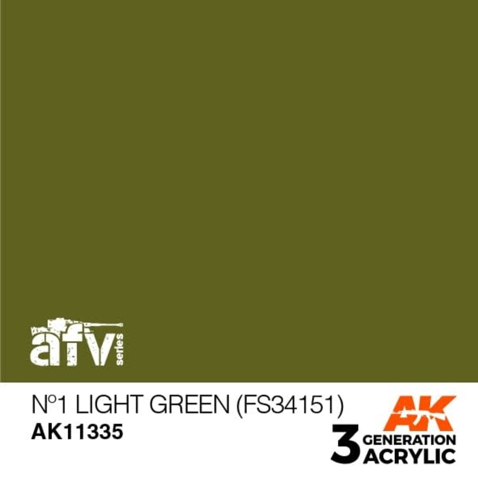 AK Interactive AK11335 3G AFV No1 Light Green (FS34151) 17ml