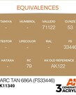 AK Interactive AK11349 3G AFV CARC Tan 686A (FS33446) 17ml