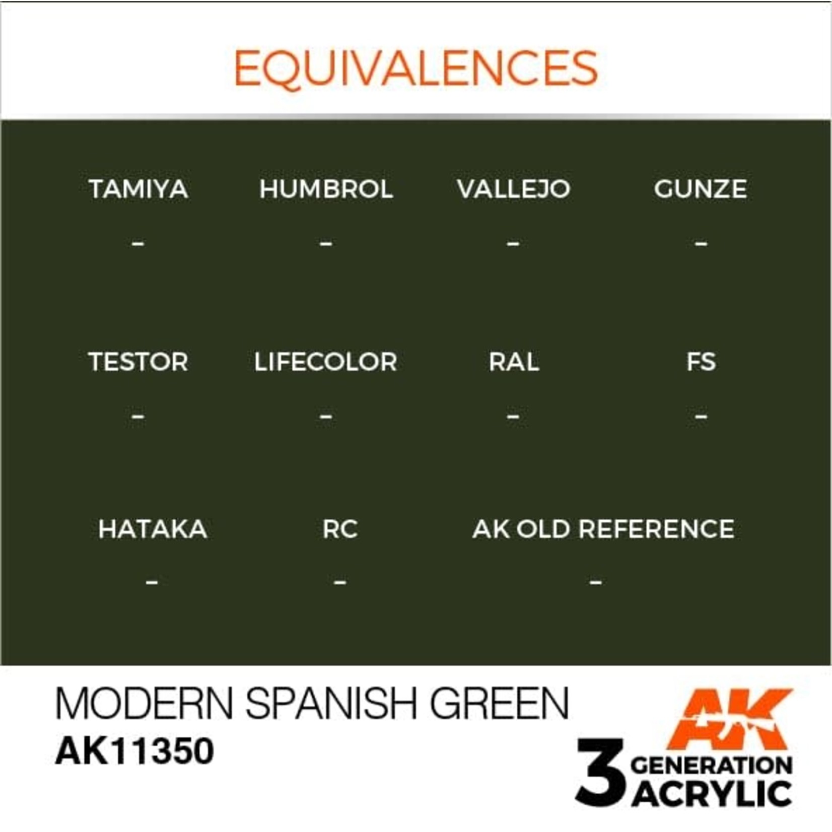 AK Interactive AK11350 3G AFV Modern Spanish Green 17ml