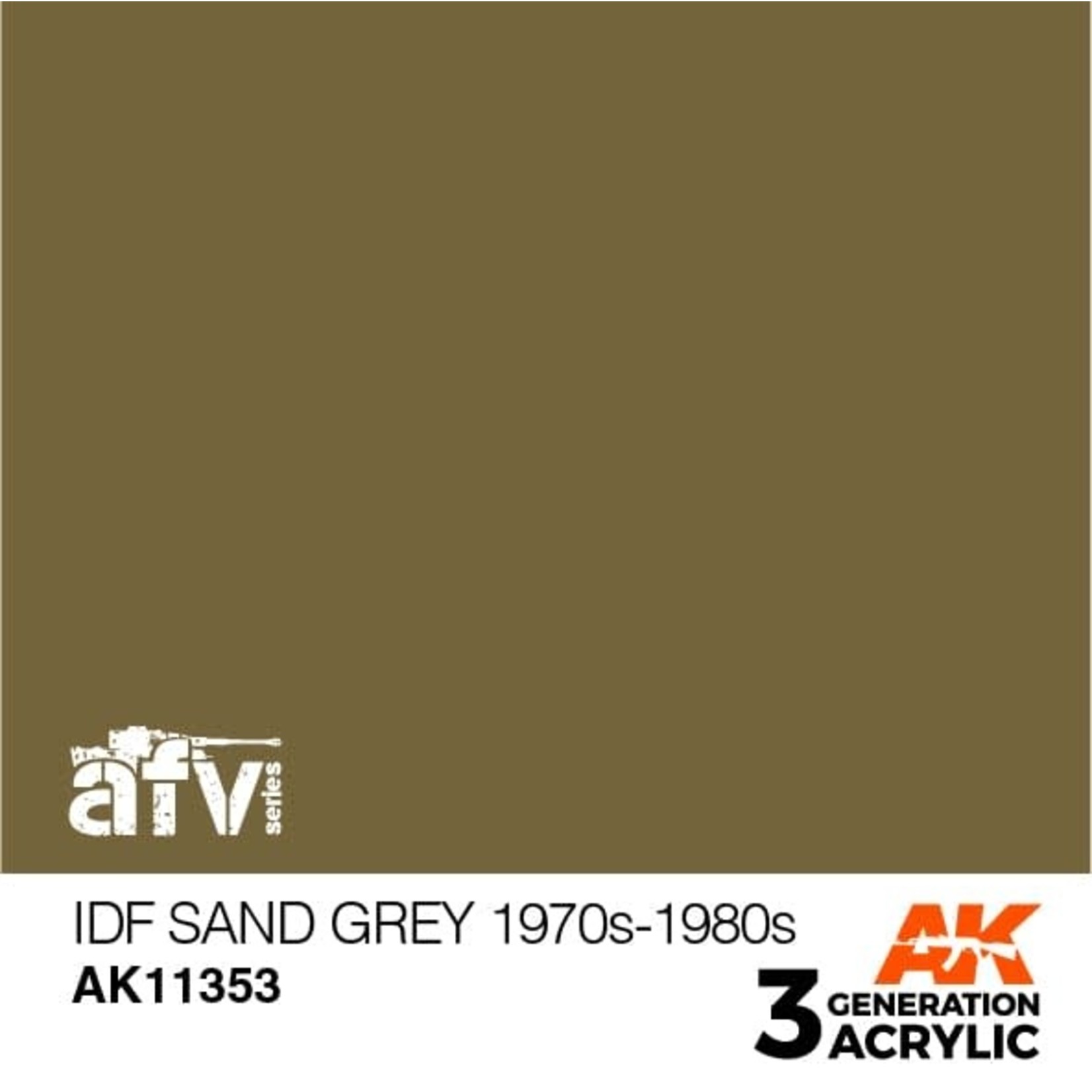 AK Interactive AK11353 3G AFV IDF Sand Grey 1970s-1980s 17ml