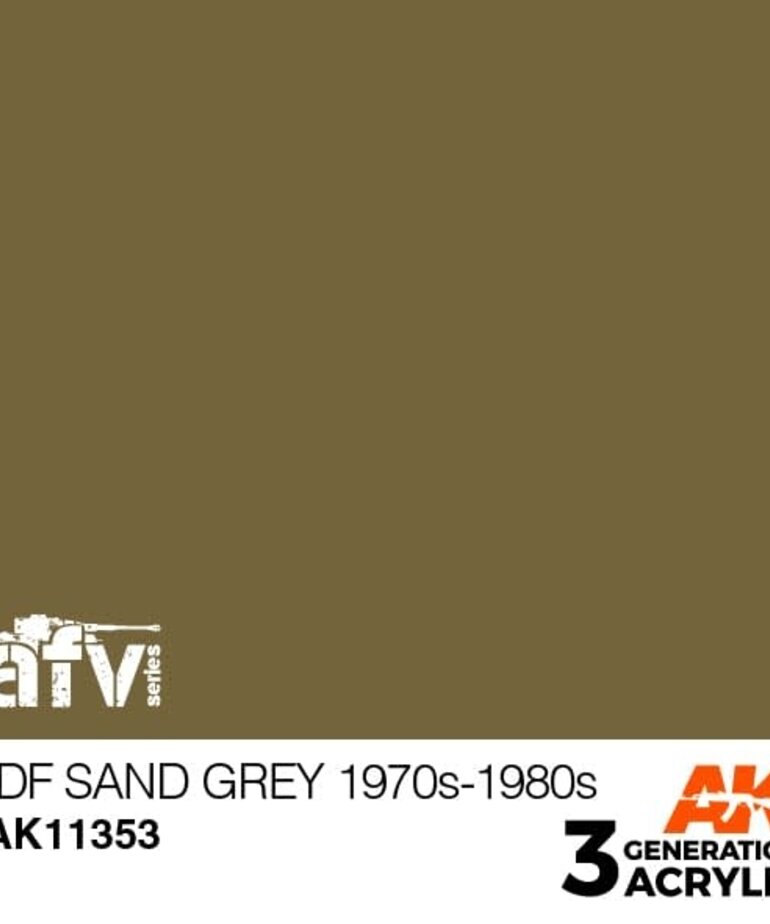 AK Interactive AK11353 3G AFV IDF Sand Grey 1970s-1980s 17ml