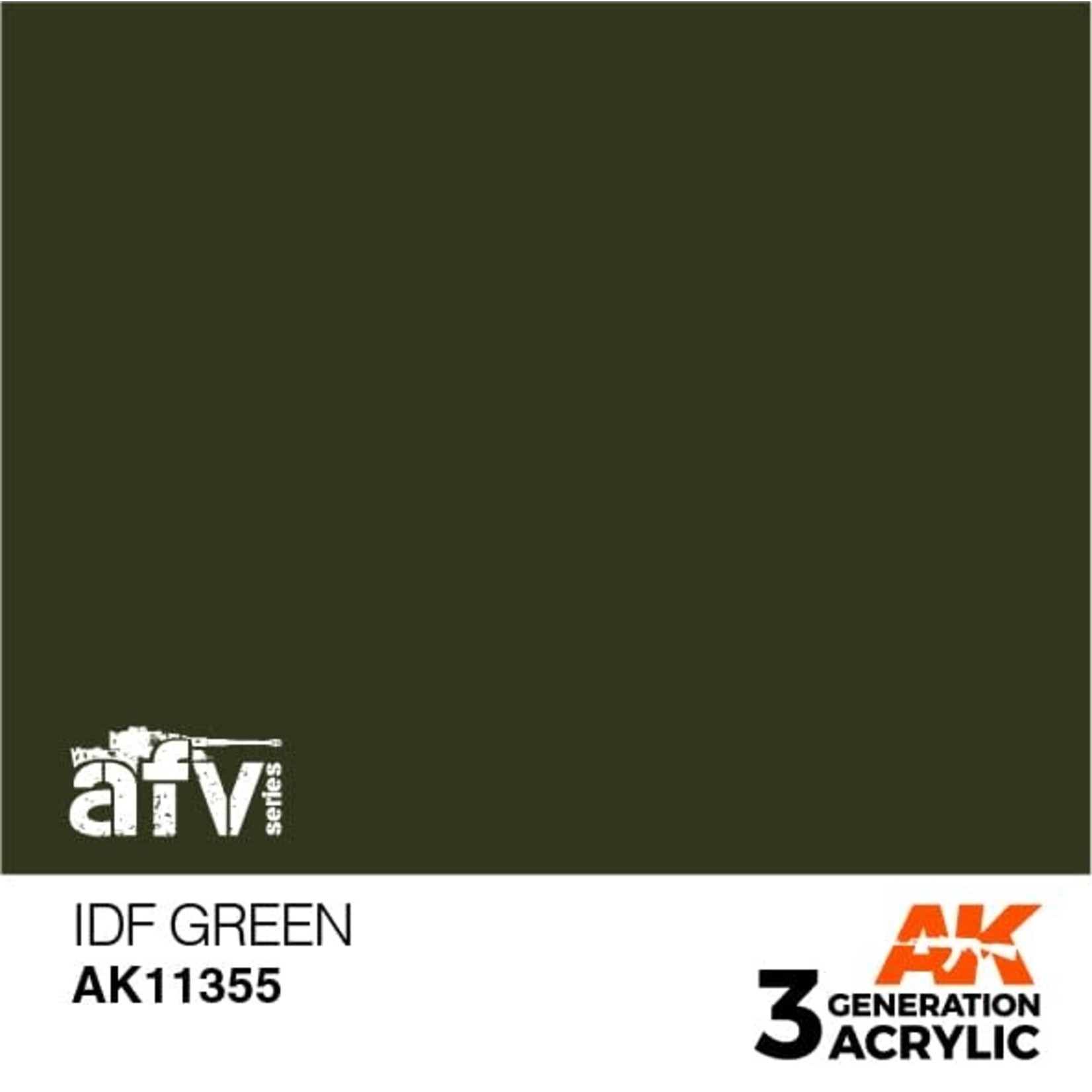 AK Interactive AK11355 3G AFV IDF Green 17ml