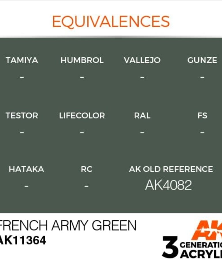 AK Interactive AK11364 3G AFV French Army Green 17ml