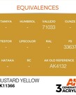 AK Interactive AK11366 3G AFV Mustard Yellow 17ml