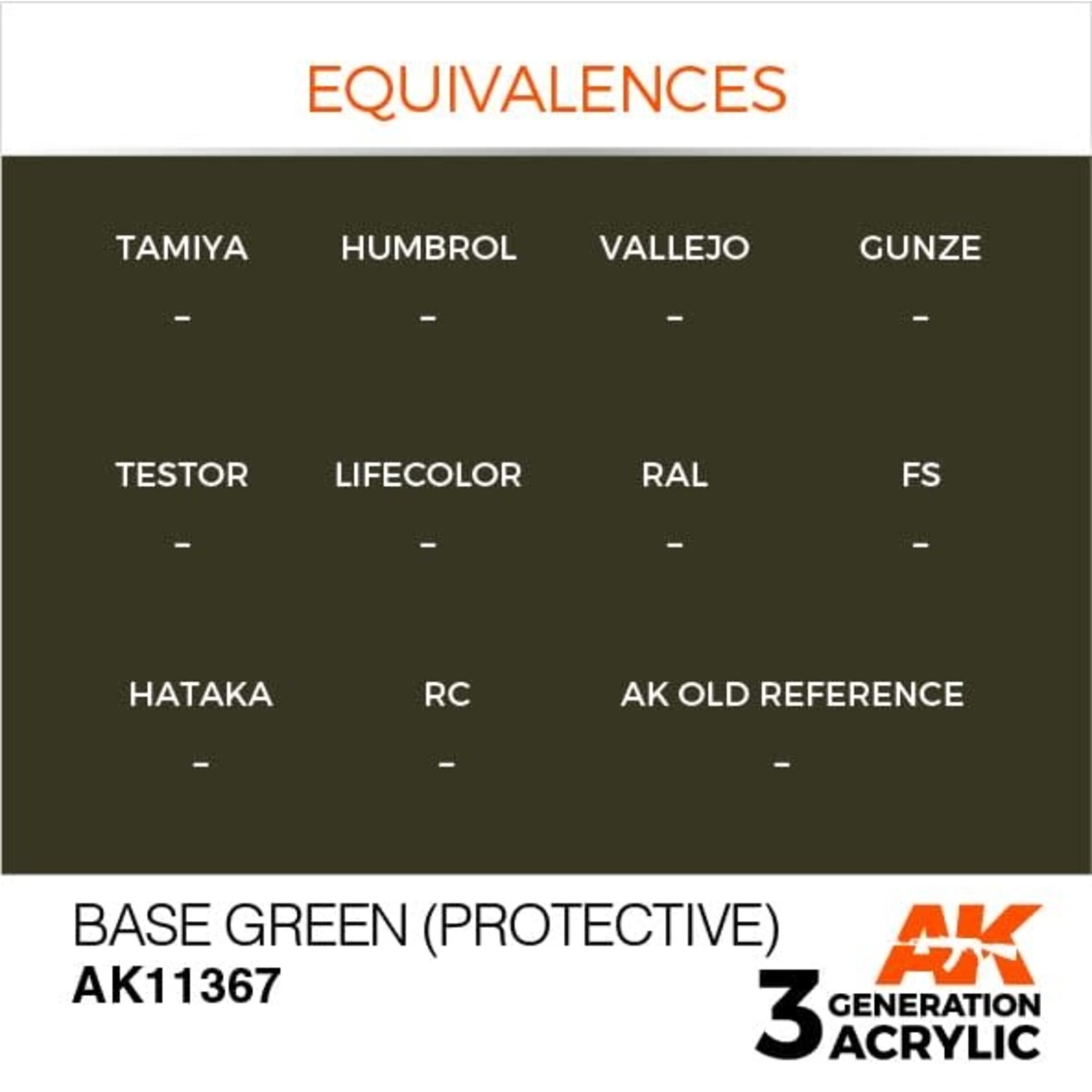AK Interactive AK11367 3G AFV Base Green (Protective) 17ml