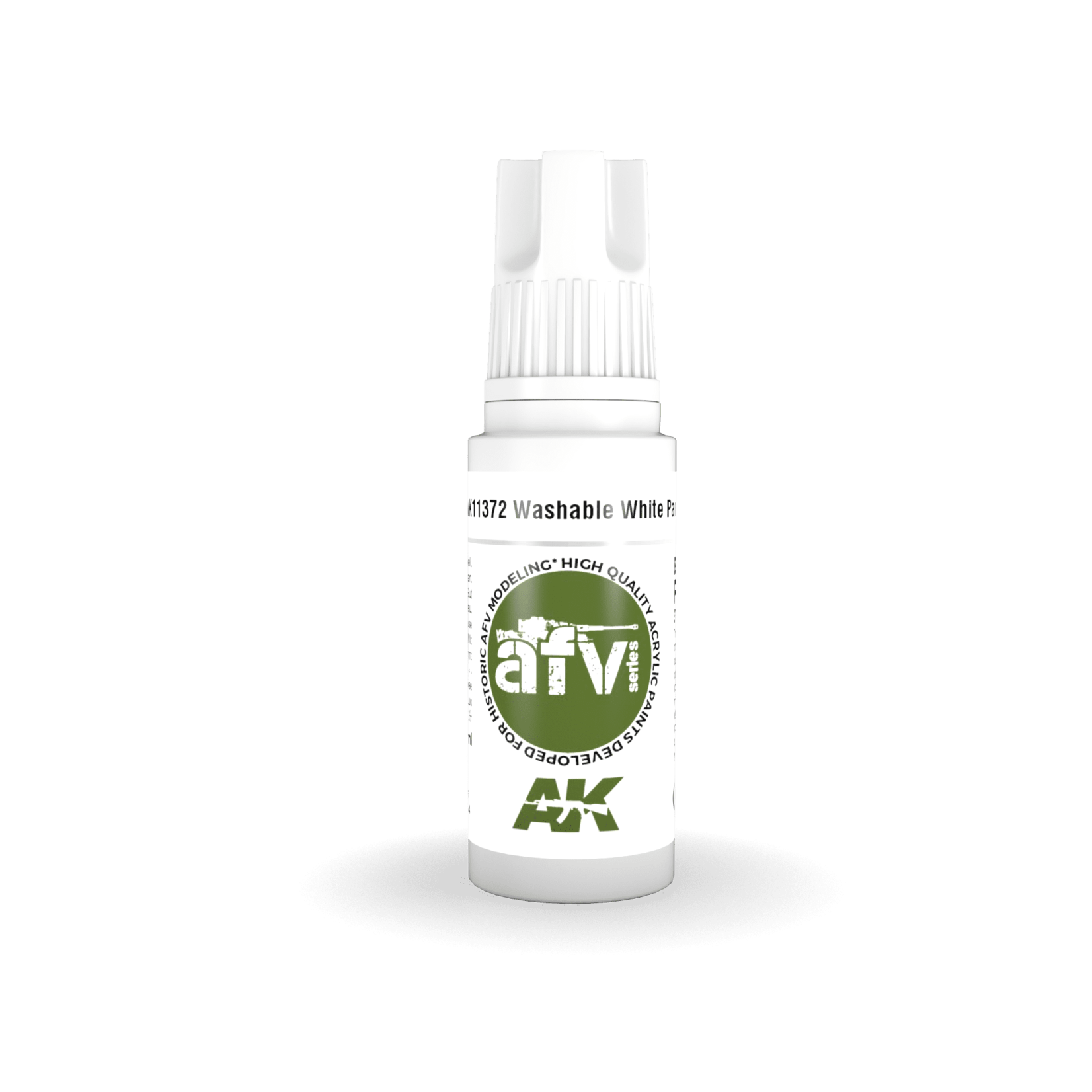 AK Interactive AK11372 3G AFV Washable White Paint 17ml