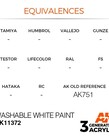 AK Interactive AK11372 3G AFV Washable White Paint 17ml