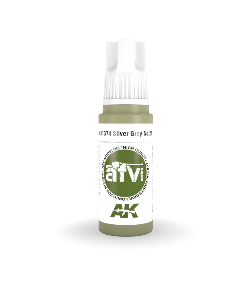 AK Interactive AK11374 3G AFV Silver Grey No.28 17ml