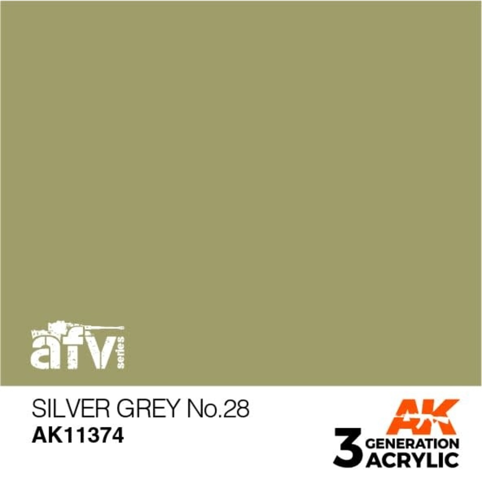 AK Interactive AK11374 3G AFV Silver Grey No.28 17ml