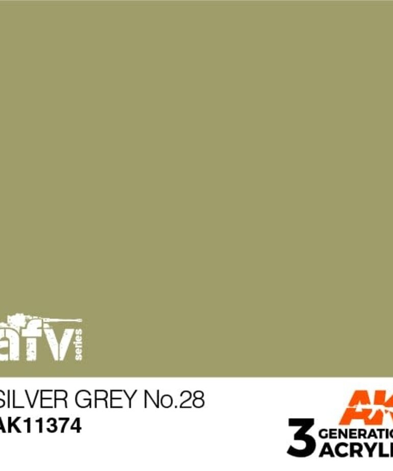 AK Interactive AK11374 3G AFV Silver Grey No.28 17ml
