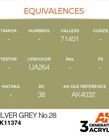 AK Interactive AK11374 3G AFV Silver Grey No.28 17ml