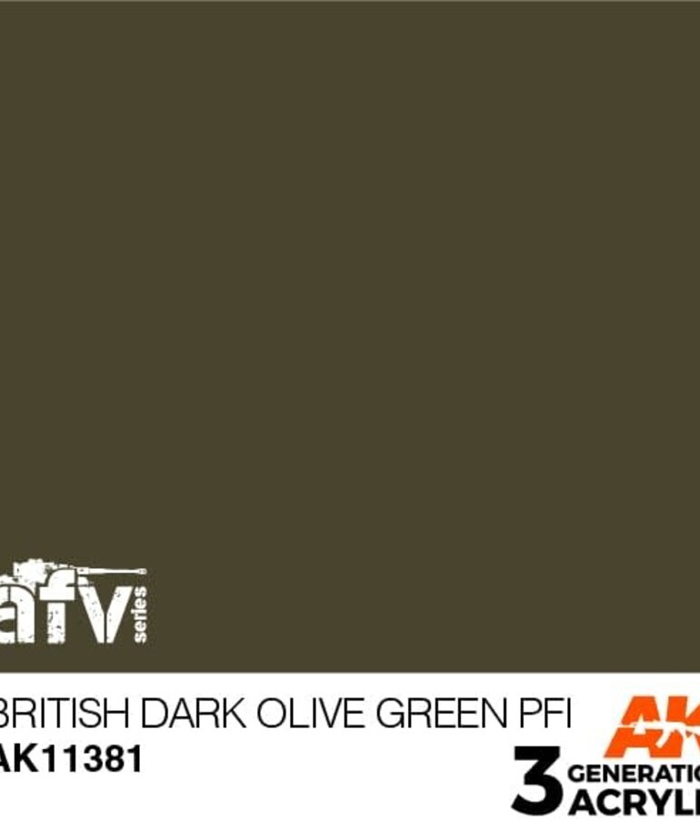 AK Interactive AK11381 3G AFV British Dark Olive Green PFI 17ml