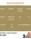 AK Interactive AK11383 3G AFV British Light Mud 17ml