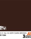 AK Interactive AK11384 3G AFV S.C.C. No.1A Very Dark Brown 17ml