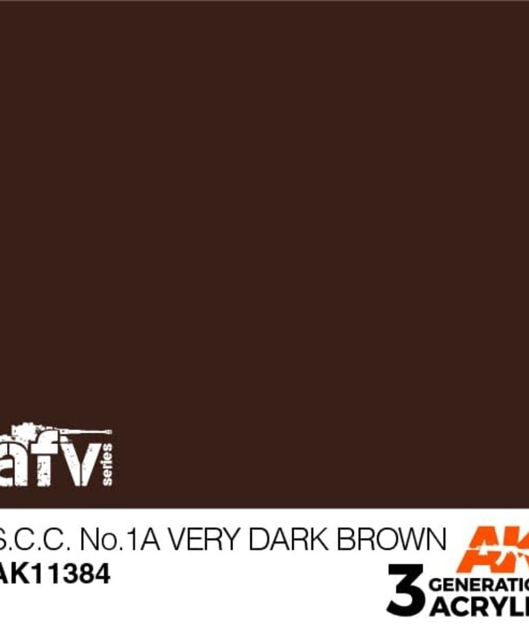 AK Interactive AK11384 3G AFV S.C.C. No.1A Very Dark Brown 17ml