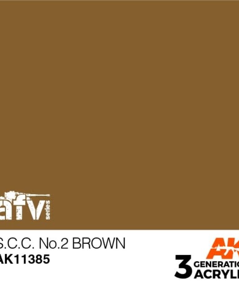 AK Interactive AK11385 3G AFV S.C.C. No.2 Brown 17ml