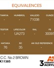 AK Interactive AK11385 3G AFV S.C.C. No.2 Brown 17ml