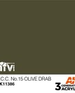 AK Interactive AK11386 3G AFV S.C.C. No.15 Olive Drab 17ml