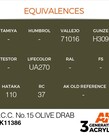 AK Interactive AK11386 3G AFV S.C.C. No.15 Olive Drab 17ml