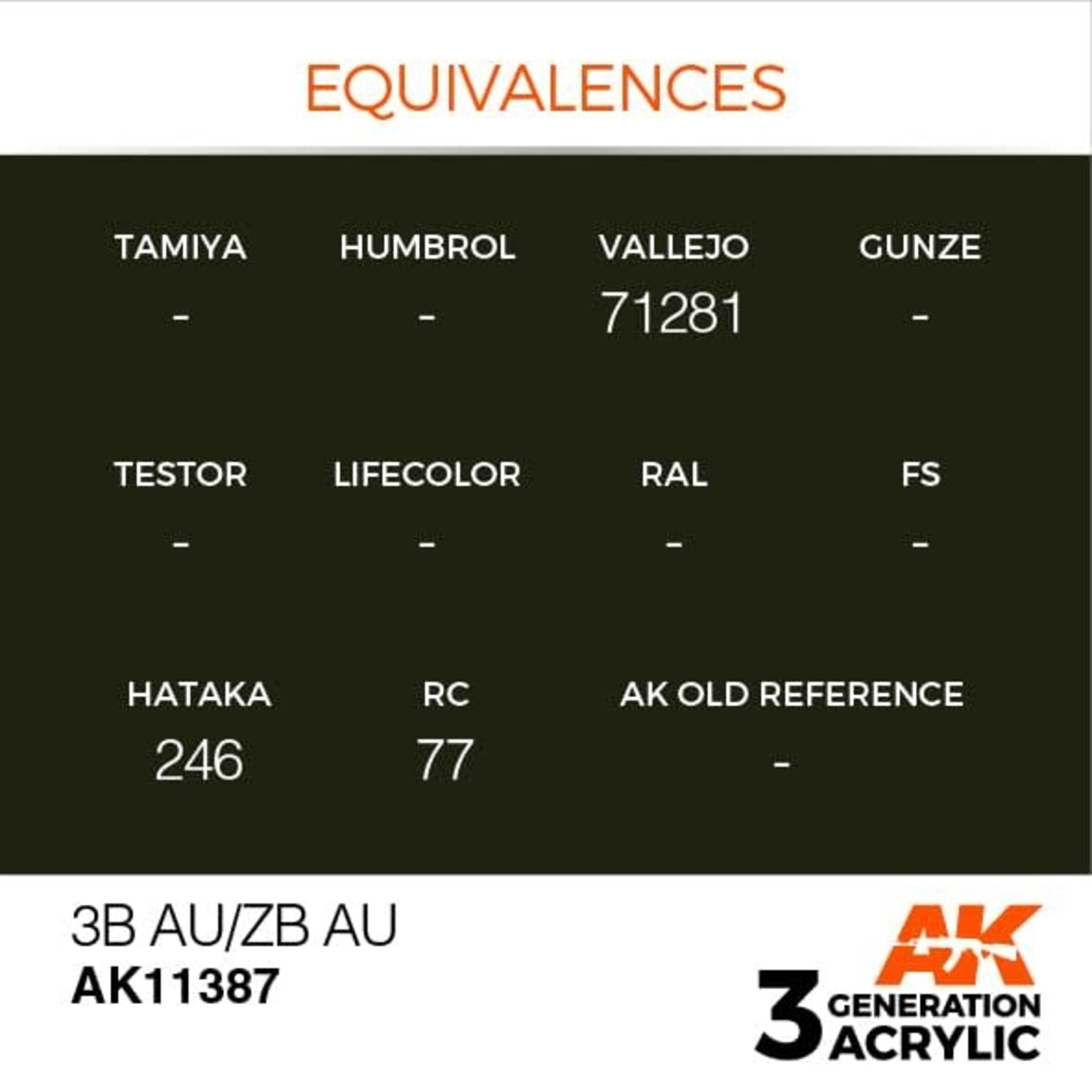 AK Interactive AK11387 3G AFV 3B AU/ZB AU 17ml