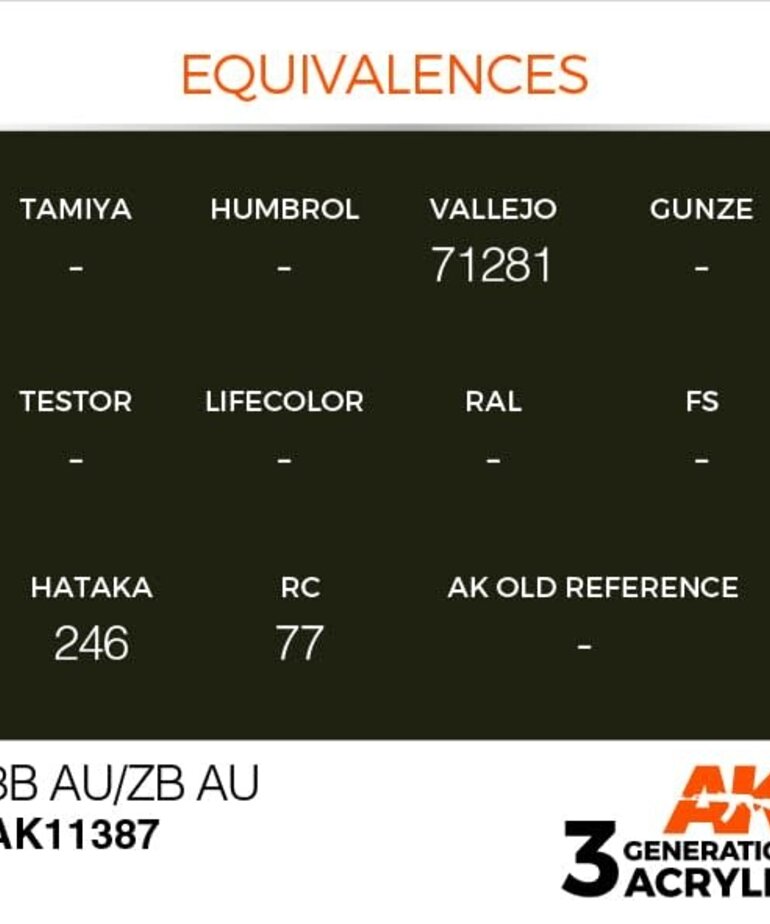 AK Interactive AK11387 3G AFV 3B AU/ZB AU 17ml